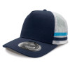 Navy Sky Striped Trucker Caps